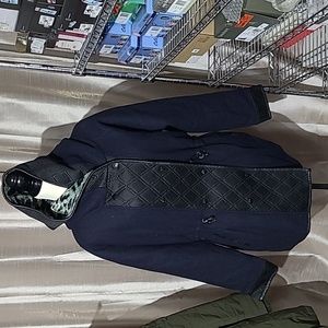 Maison Scotch Winter Coat with Faux Fur Hood